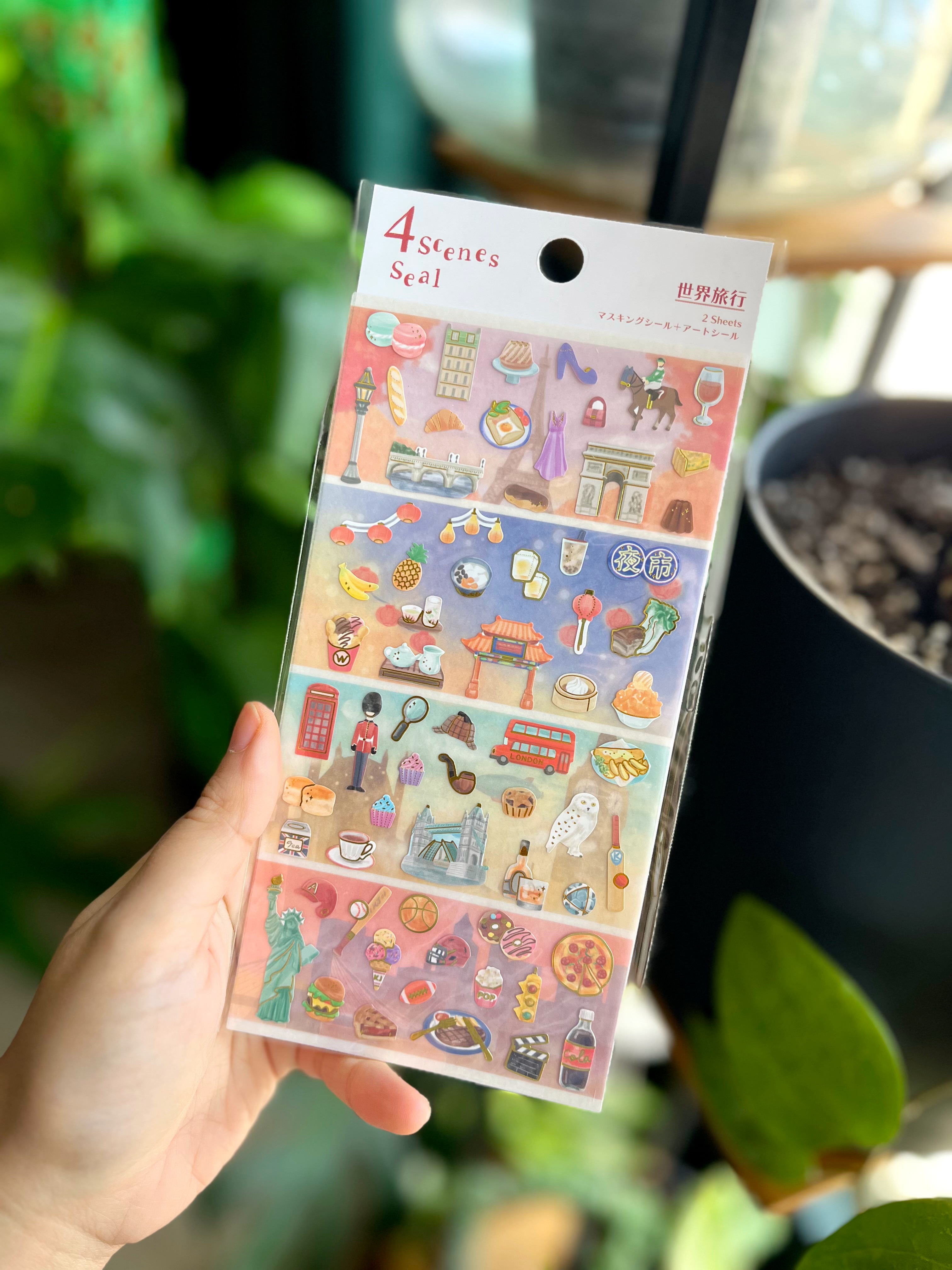 استیکر ۲ ورقی طرح چهار کشور