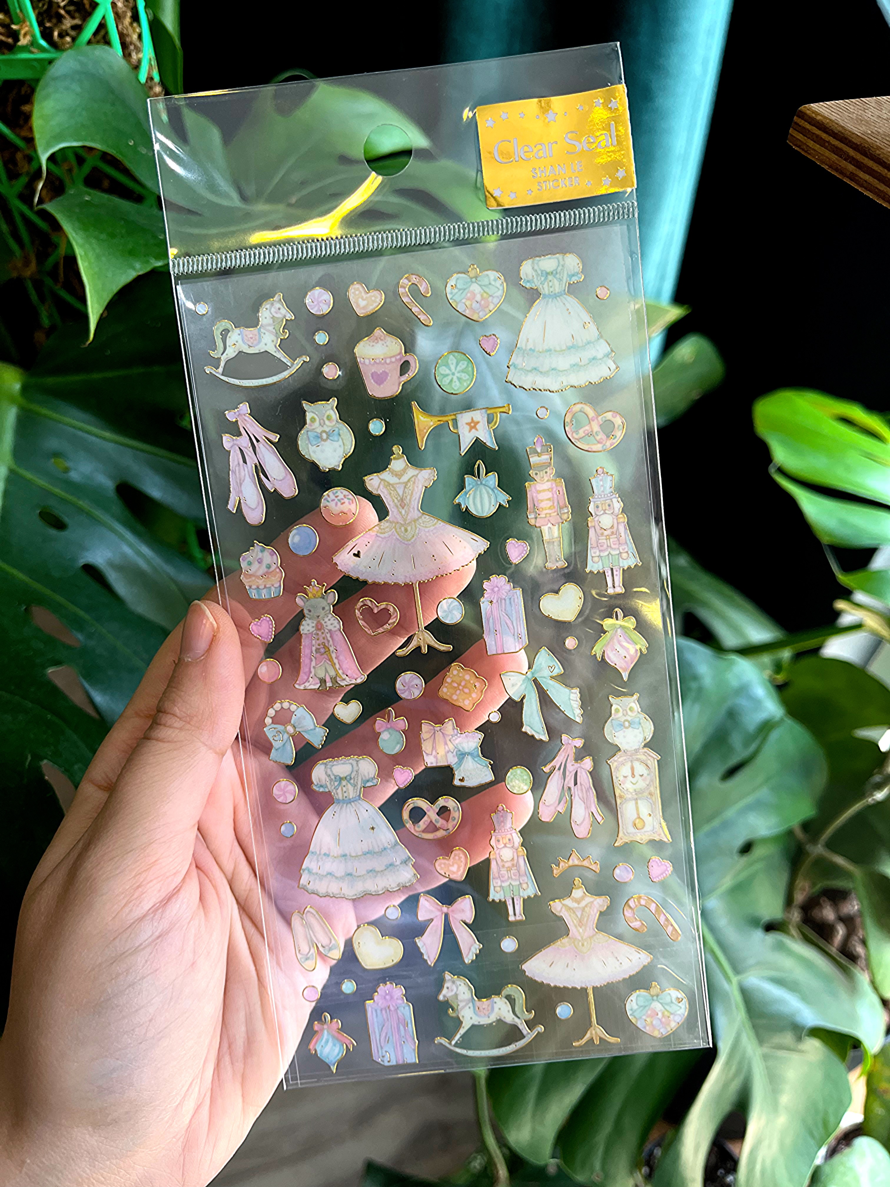 استیکر دور طلایی طرح بالرین