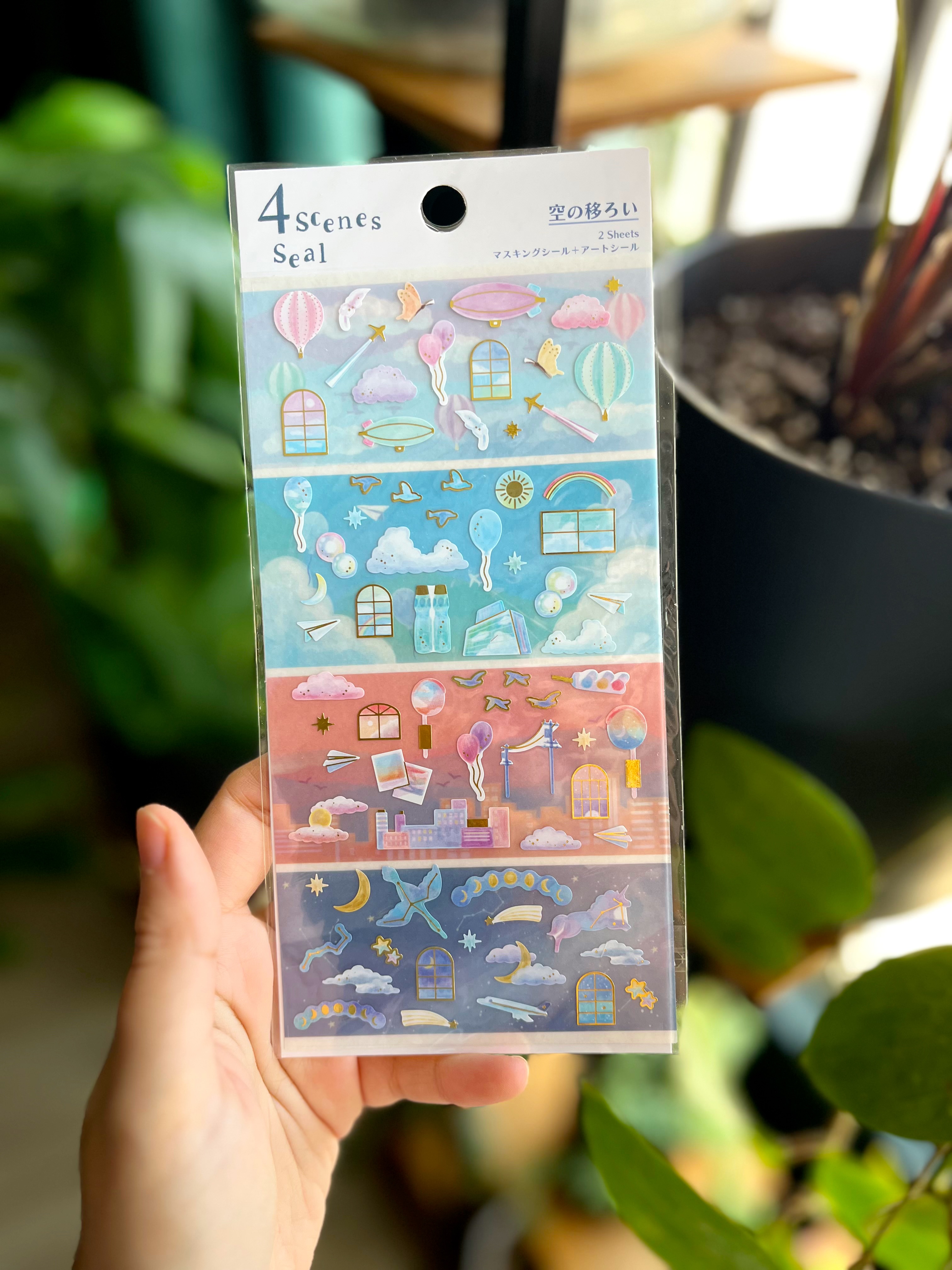 استیکر ۲ ورقی 4 طرح صبح ظهر عصر شب