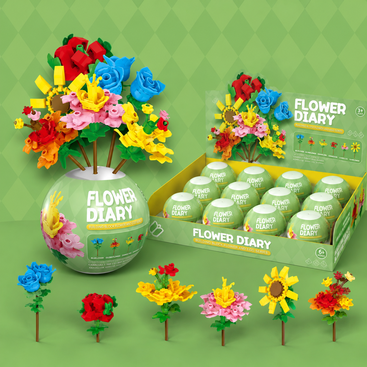 لگو سوپرایزی شاخه گل مینیاتوری Flower diary building block کد 10279