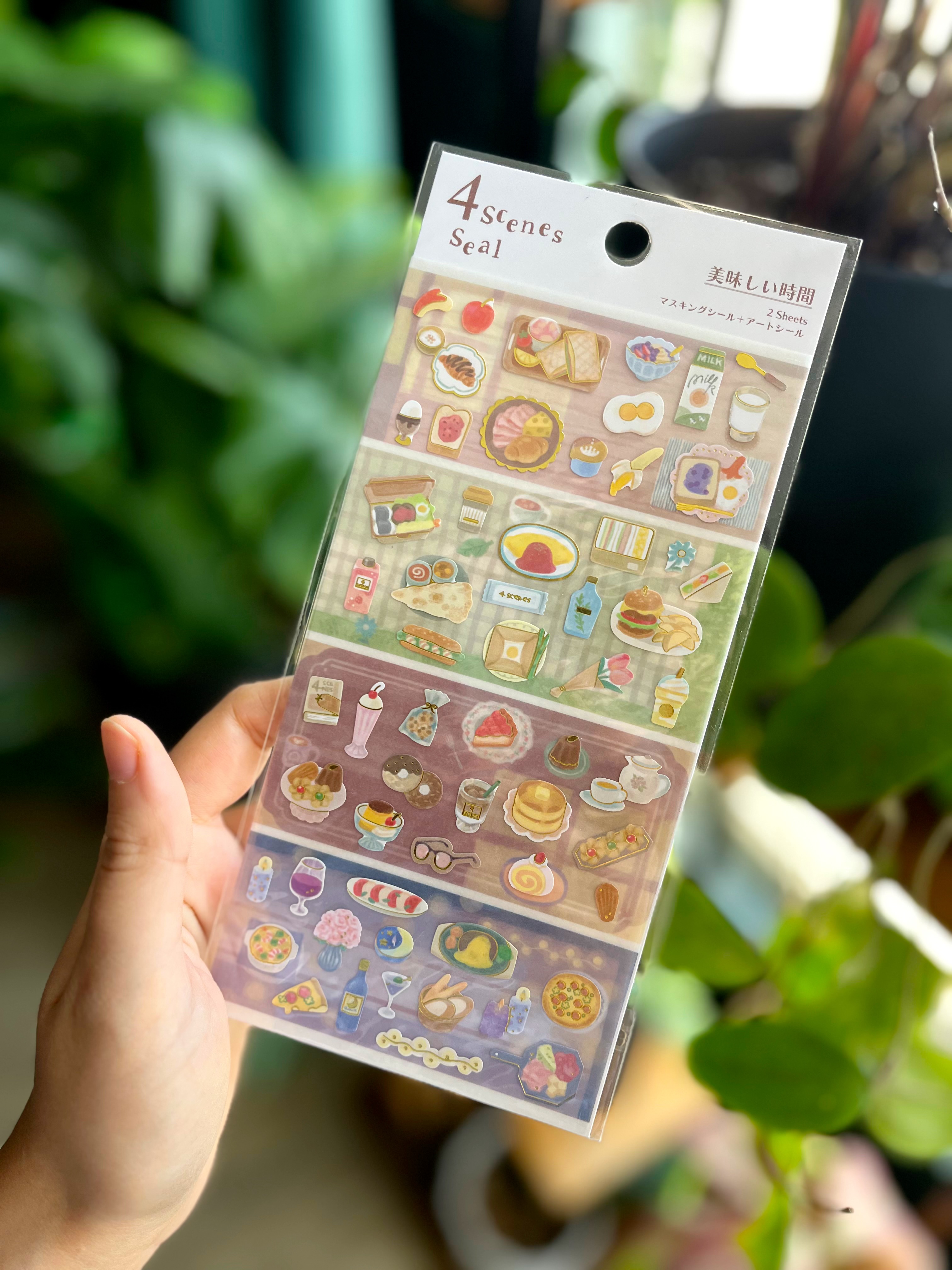 استیکر ۲ ورقی طرح چهار وعده غذا